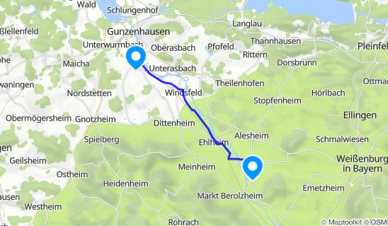 Kartenausschnitt Storchenhorst in Trommetsheim